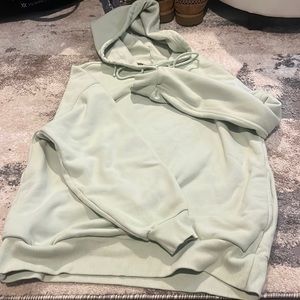 green hoodie